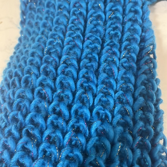 Beautiful Royal Blue Infinity Scarf with Shimmer - Picture 6 of 9